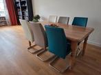 Grenen eettafel met 6 stoelen., Huis en Inrichting, Complete eetkamers, Ophalen, Gebruikt, 4 tot 6 stoelen
