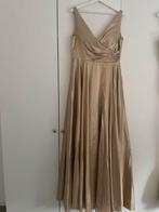 Elegante sjoeke Gouden Jurk voor gala, bruiloft - Maat l, Maat 38/40 (M), Beige, Ophalen of Verzenden, Zo goed als nieuw