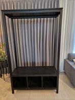 Houten Ikea Garderobekast met Zitbankje, Huis en Inrichting, Ophalen, Gebruikt, 100 tot 150 cm, Met hangruimte