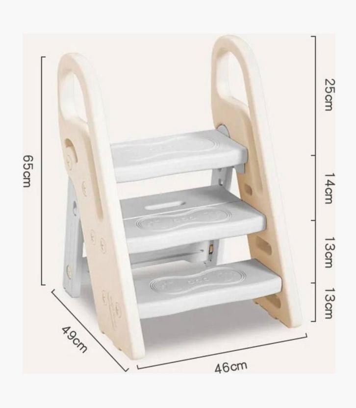 Kinderstoel/Trapje 3 Treden - Kunststof - 65cm Hoog, Kinderen en Baby's, Kinderstoelen, Nieuw, Overige typen, Ophalen of Verzenden