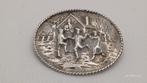 Antieke zilveren broche Schoonhoven, 4 tot 7 cm, Ophalen of Verzenden, Zo goed als nieuw, Zilver
