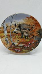 Sierbord Autumn Wally – wild zwijn & herfstbos, Ophalen of Verzenden