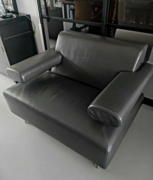 Fauteuil Cloak Pacific Grijs Leder, Huis en Inrichting, Banken | Sofa's en Chaises Longues, Zo goed als nieuw, Eenpersoons, Minder dan 150 cm