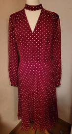 Mooie vintage plissé jurk Maat 42., Kleding | Dames, Jurken, Ophalen of Verzenden, Zo goed als nieuw, Maat 42/44 (L), Onder de knie