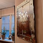 Venetiaanse art deco spiegel, Ophalen, Zo goed als nieuw, Minder dan 100 cm, Rechthoekig