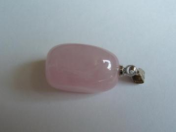 rozenkwarts rozekwarts hanger roze kwarts edelsteen mineraal beschikbaar voor biedingen