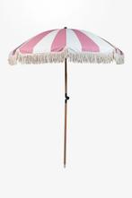 SISSY BOY - Parasol met roze strepen & franjes - verstelbaar, Tuin en Terras, Nieuw, 1 tot 2 meter, Ophalen of Verzenden, Stokparasol
