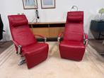 Jori Brainbuilder Relaxfauteuil - Rode Lederen Bekleding, Huis en Inrichting, Fauteuils, Ophalen, Jori, Minder dan 75 cm, Leer