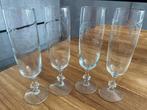 Antieke Champagneglazen met Druivenmotief - Set van 4, Ophalen