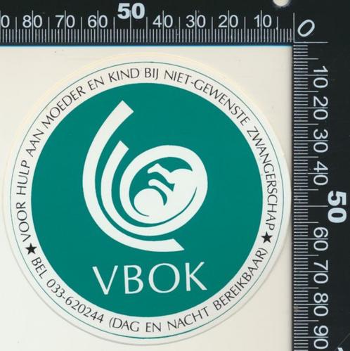 Sticker: VBOK - Voor hulp aan moeder en kind bij niet-gewens, Verzamelen, Stickers, Zo goed als nieuw, Overige typen, Ophalen of Verzenden