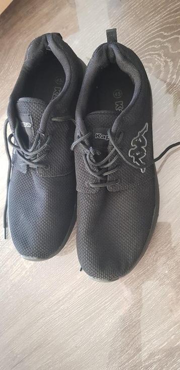 (I2) Nieuwe zwarte Kappa veter Sportschoen Sneaker maat 45 