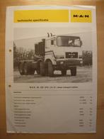 MAN Diesel 48.525 8X8 Technische Specificatie ca 1984, Ophalen, MAN Diesel, Zo goed als nieuw, Overige merken