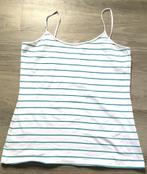 Witte top, groene streepjes. Maat 46., Maat 46/48 (XL) of groter, Ophalen of Verzenden, Zo goed als nieuw, Zonder mouw