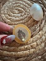 Antieke Parelmoer Oorbellen - 5 cm, Overige materialen, Wit, Ophalen of Verzenden, Hangers