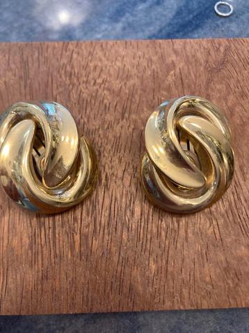 Christian Dior Vergulde Oorclips Clips The Knot beschikbaar voor biedingen