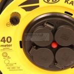 Kabelhaspel PROFI 40 meter 3 x 2.5mm2, ., Nieuw, Ophalen of Verzenden, .