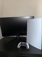 PS5 Digital + MSI Curved Gaming Monitor, 500 GB, Ophalen of Verzenden, Zo goed als nieuw, Met 1 controller