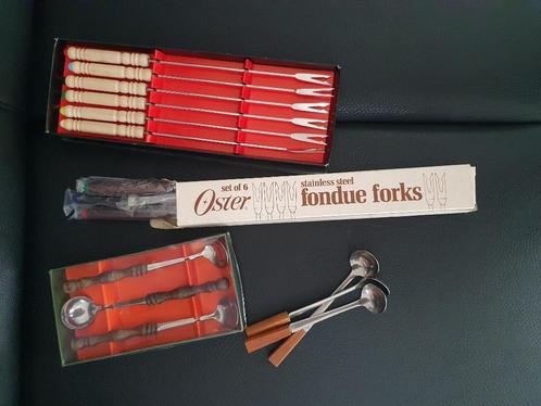 FONDUEVORKEN EN SAUSLEPELTJES, Witgoed en Apparatuur, Fonduesets, Zo goed als nieuw, Fondue-accessoires, Ophalen of Verzenden