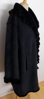 Mooie zwarte lammycoat look jas van designer Edgar Vos! XL, Verzenden, Zo goed als nieuw, Maat 46/48 (XL) of groter, Zwart