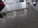 Ikea meltropp tafel wit met 4 stoelen, Huis en Inrichting, Tafels | Eettafels, Ophalen, Gebruikt, Rechthoekig, 50 tot 100 cm