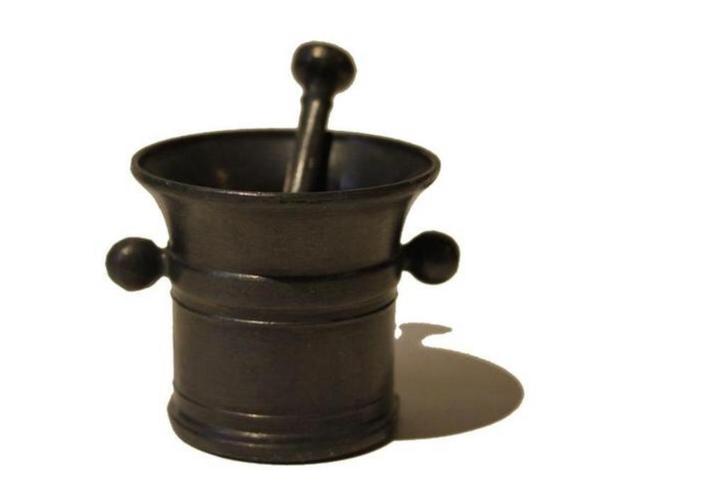 Nederlandse tinnen apothekersvijzel – Knoppenvijzel, Antiek en Kunst, Antiek | Gereedschap en Instrumenten, Ophalen of Verzenden
