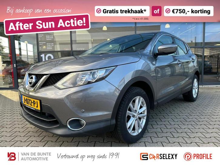 Nissan Qashqai 1.2 Acenta *Stoelverwarming en Trekhaak*, Auto's, Nissan, Bedrijf, Te koop, Qashqai, 360° camera, ABS, Achteruitrijcamera