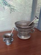 Antieke bronzen vijzels, zeer zwaar, Antiek en Kunst, Antiek | Koper en Brons, Ophalen of Verzenden