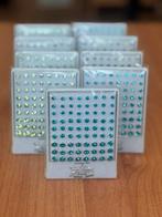 324 paar zilveren oorstekers met kristal, Met kristal, Overige kleuren, Nieuw, Ophalen of Verzenden