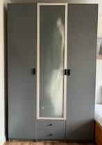 Ikea Pax in donker grijs met glazen deur en zwarte grepen, Ophalen, Gebruikt, 100 tot 150 cm, 200 cm of meer
