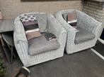 2 rieten stoelen, Tuin en Terras, Tuinstoelen, Ophalen, Gebruikt, Rotan