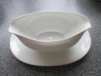 R KPM Krister porselein wit sauciere met  bord jus kom, Antiek en Kunst, Antiek | Servies los, Ophalen of Verzenden