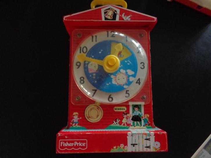 Fisher Price Schoolklok muziekdoos, Kinderen en Baby's, Speelgoed | Fisher-Price, Gebruikt, Overige typen, Met geluid, Ophalen of Verzenden