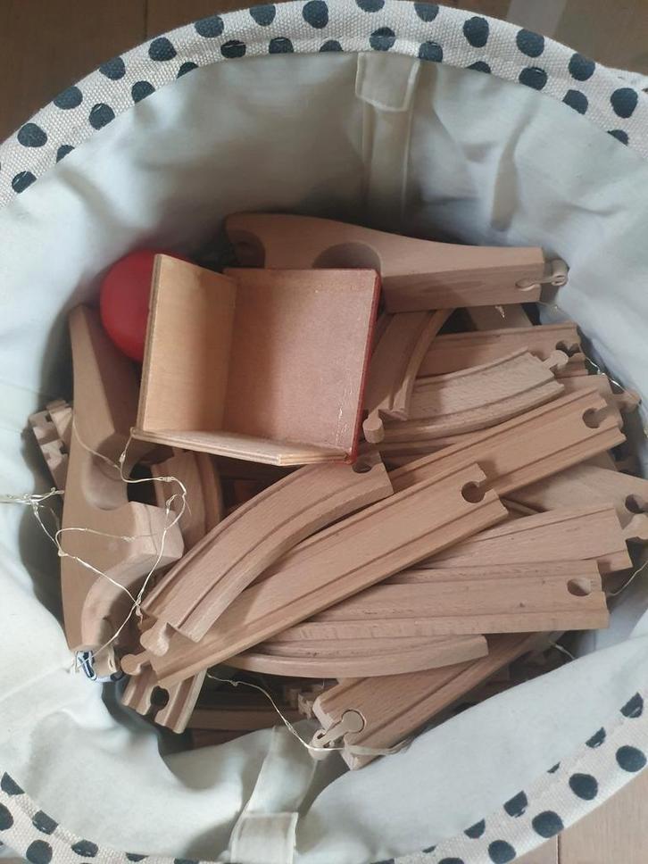 Houten Trein Set, Kinderen en Baby's, Speelgoed | Houten speelgoed, Zo goed als nieuw, Ophalen