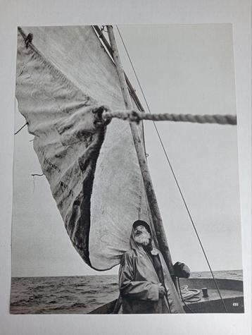 Fotogravure Schipper op Zeilboot - Jaren '60/'70 beschikbaar voor biedingen