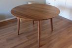 Sav&Okse walnoothouten eettafel 120cm, Huis en Inrichting, Tafels | Eettafels, Ophalen, Rond, Zo goed als nieuw, Vier personen