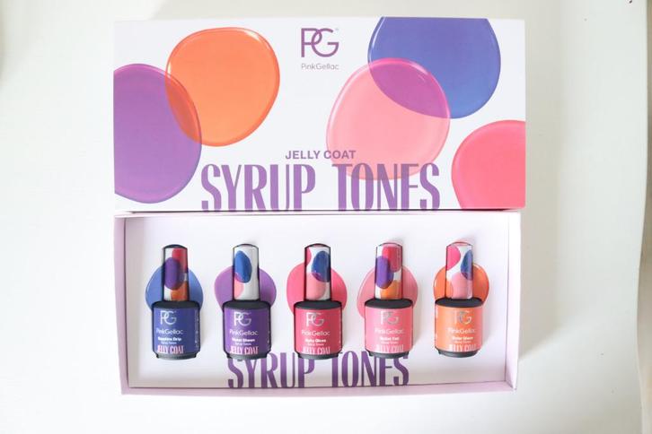 Pink Gellac Jelly Coat set Syrop tones collectie, Sieraden, Tassen en Uiterlijk, Uiterlijk | Cosmetica en Make-up, Zo goed als nieuw