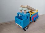 Houten Vrachtwagen met Gereedschap, Ophalen, Zo goed als nieuw, Duw- of Trekspeelgoed