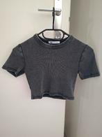 Crop top zwart/grijzig, Kleding | Dames, Ophalen of Verzenden, Zo goed als nieuw, Korte mouw, Maat 36 (S)