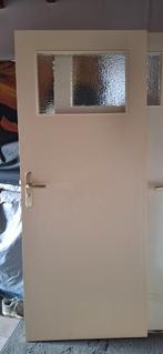 Twee binnendeuren met slot en scharnieren, Doe-het-zelf en Verbouw, Ophalen, Gebruikt, 80 tot 100 cm, Binnendeur