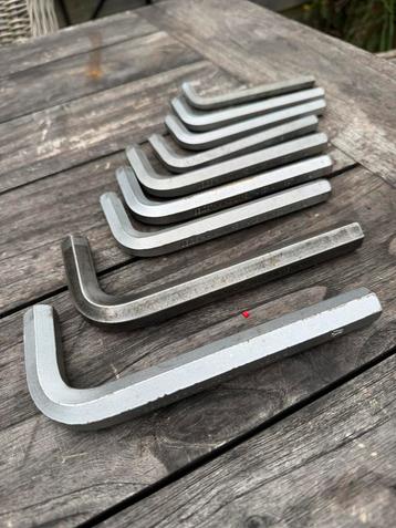 Mix van 9 zware Gedore AMR Belzer inbussleutels beschikbaar voor biedingen