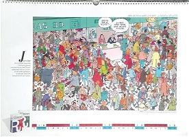 Yves Chaland+11 striptekenaars: Le Petit Robert-kalender1988, Boeken, Stripboeken, Nieuw, Eén stripboek, Ophalen of Verzenden