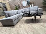 XL Ribstof Hoekbank - Licht Grijs - 290 x 250, Ophalen, 250 tot 300 cm, Hoekbank, XL Ribstof Hoekbank Licht Grijs Loungebank Ribcord Hotel Chique