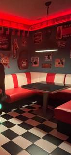 Amerikaanse bank, rock en roll, vintage, bell air, Huis en Inrichting, Banken | Complete zithoeken, Ophalen, Zo goed als nieuw