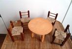 4 Houten stoeltjes en tafeltje. Poppenmeubeltjes, Ophalen of Verzenden