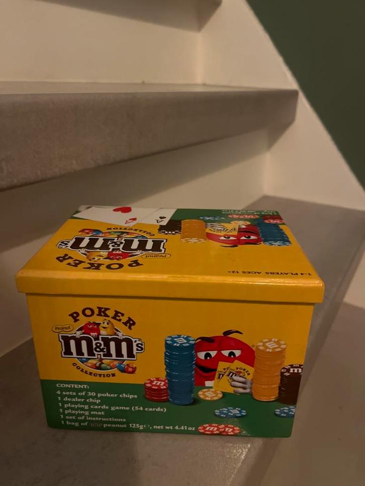 M&M's Poker Collection - Compleet!, Hobby en Vrije tijd, Gezelschapsspellen | Bordspellen, Zo goed als nieuw, Een of twee spelers