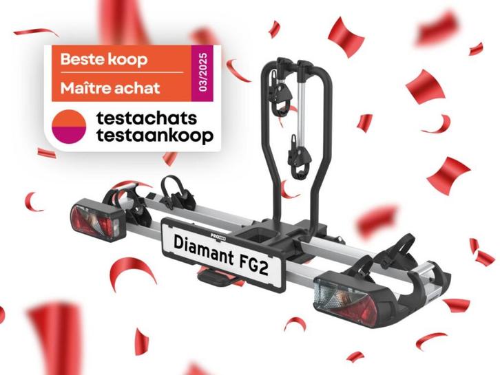 ALLEEN DEZE MAAND- PROUSER FG2 voor €429,50 bij de Eend, Auto diversen, Fietsendragers, Nieuw, Trekhaakdrager, 2 fietsen, Brede banden