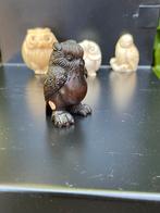Antieke japanse netsuke uil, Antiek en Kunst, Ophalen of Verzenden