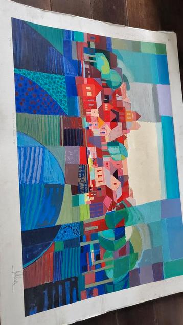 Ton Schulten Schilderij - Stad in vol licht 1995 beschikbaar voor biedingen