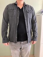 Grijze spijkerblouse, heren spijkerblouse, Zara men, Kleding | Heren, Ophalen of Verzenden, Zo goed als nieuw, Grijs, Halswijdte 41/42 (L)