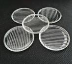 5 glazen retro vintage onderzetters, Ophalen of Verzenden, Zo goed als nieuw, Glas of Kopje
